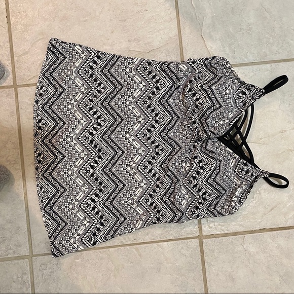 Arizona Shamrock Swimsuit Halter top BlackWhite - Picture 1 of 4